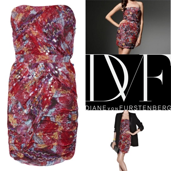 Diane Von Furstenburg Garvin Silk Minidress - Picture 1 of 3